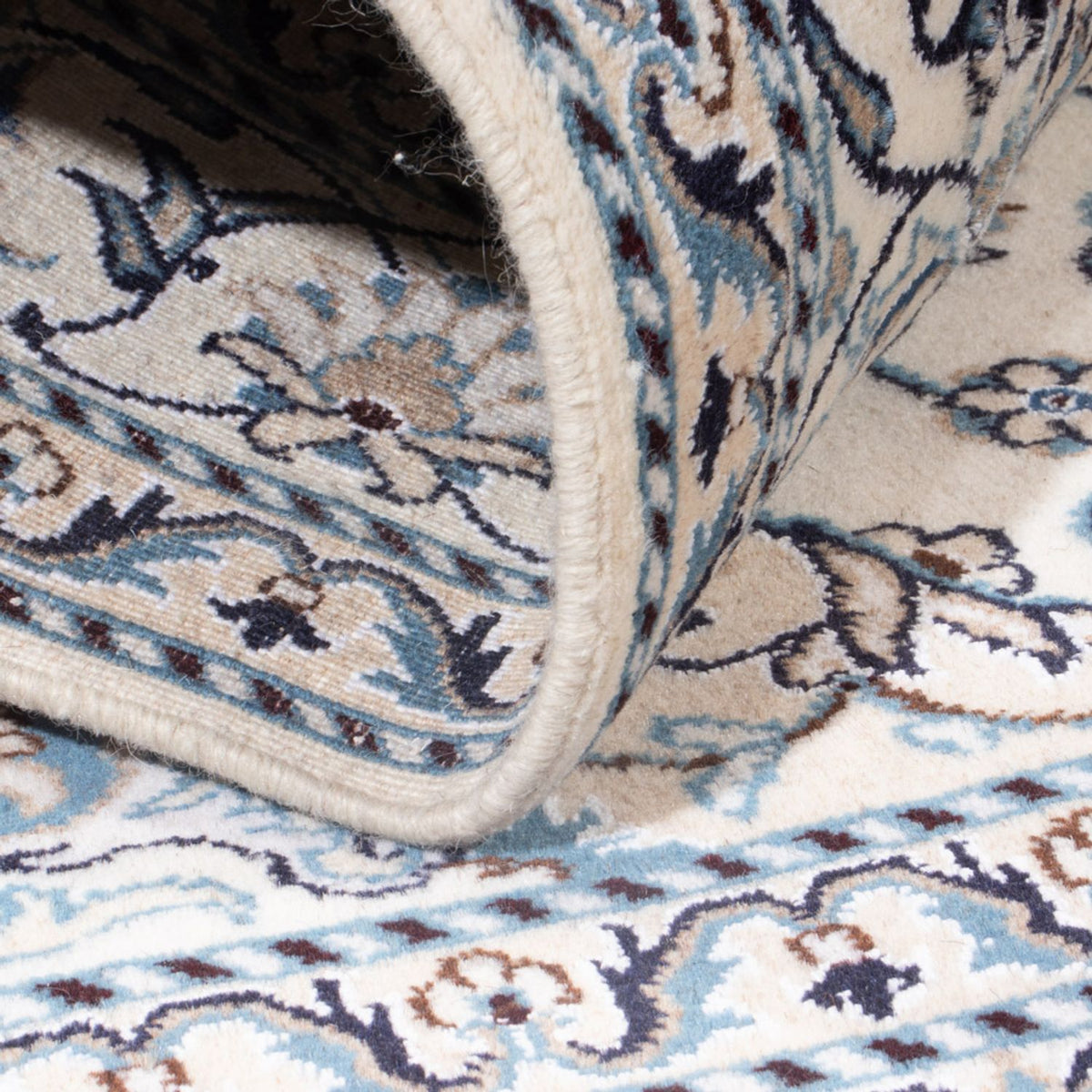 Tapis persan - Nain - Royal - 194 x 143 cm - crème