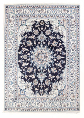 Tapis persan - Nain - Royal - 204 x 141 cm - bleu foncé