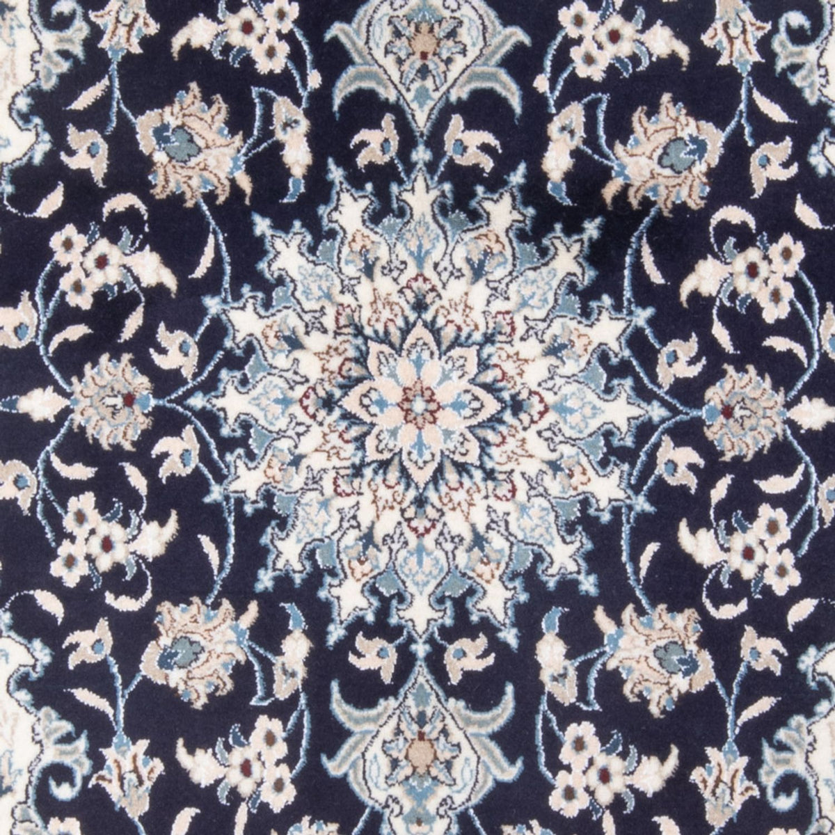 Tapis persan - Nain - Royal - 204 x 141 cm - bleu foncé