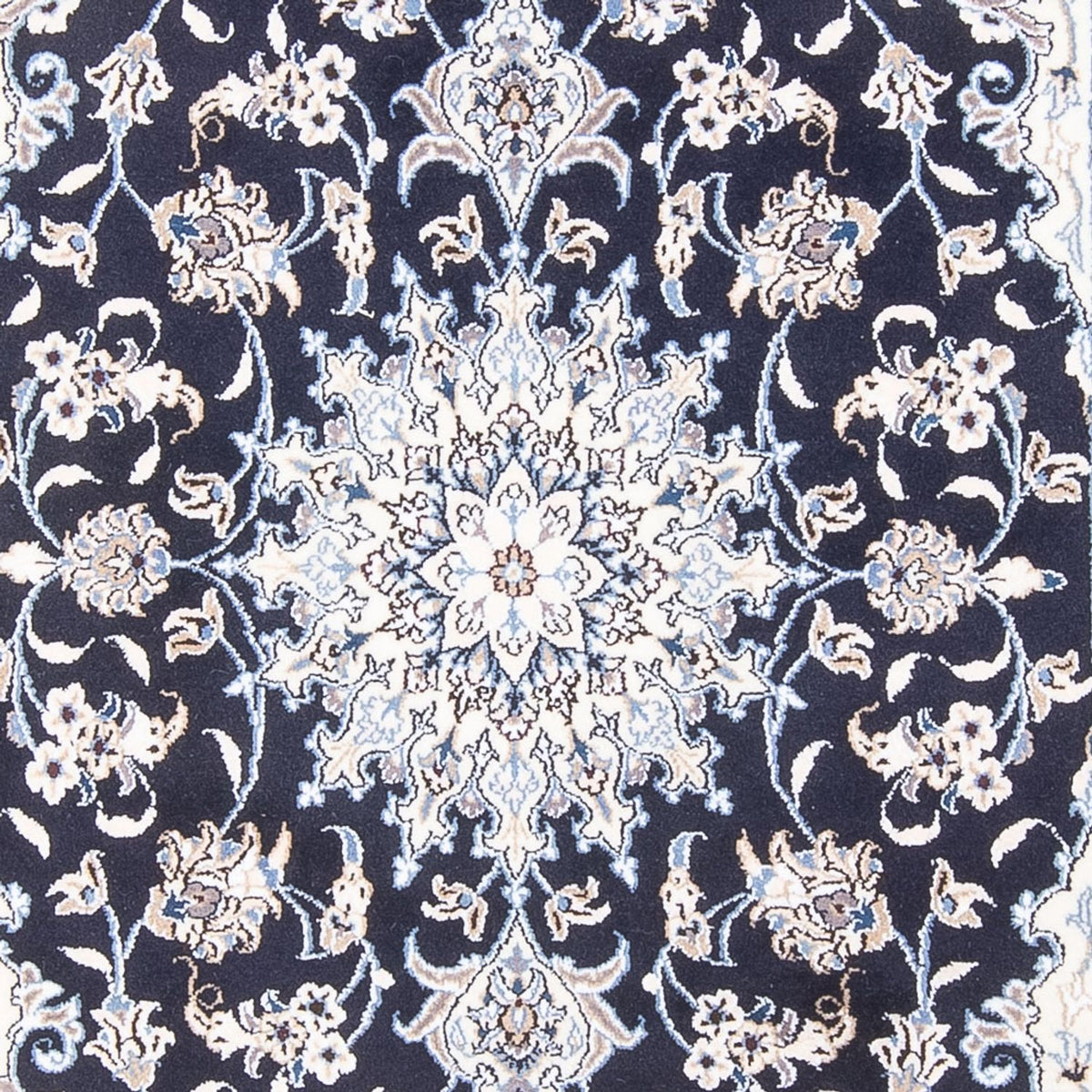 Tapis persan - Nain - Royal - 208 x 144 cm - bleu foncé