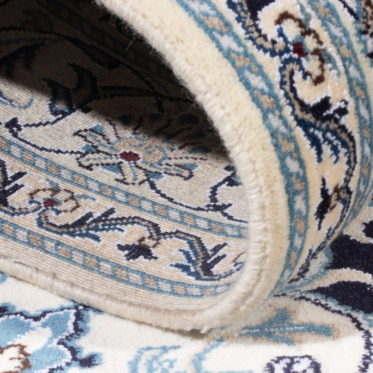 Tapis persan - Nain - Royal - 205 x 146 cm - bleu foncé