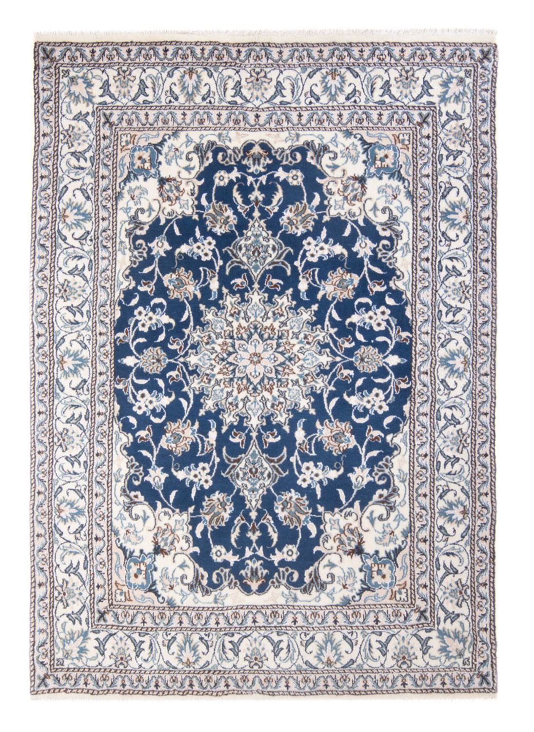 Tapis persan - Nain - Royal - 203 x 145 cm - bleu