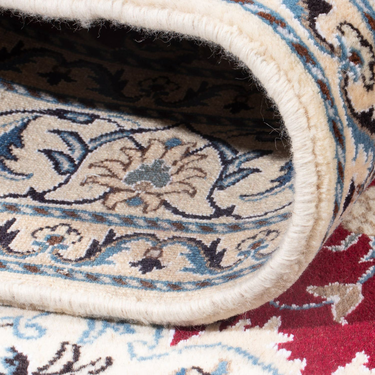 Tapis persan - Nain - Royal - 195 x 148 cm - rouge