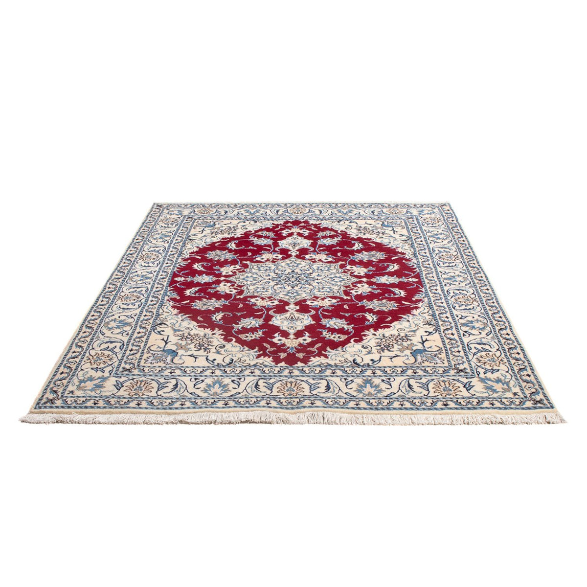 Tapis persan - Nain - Royal - 195 x 148 cm - rouge