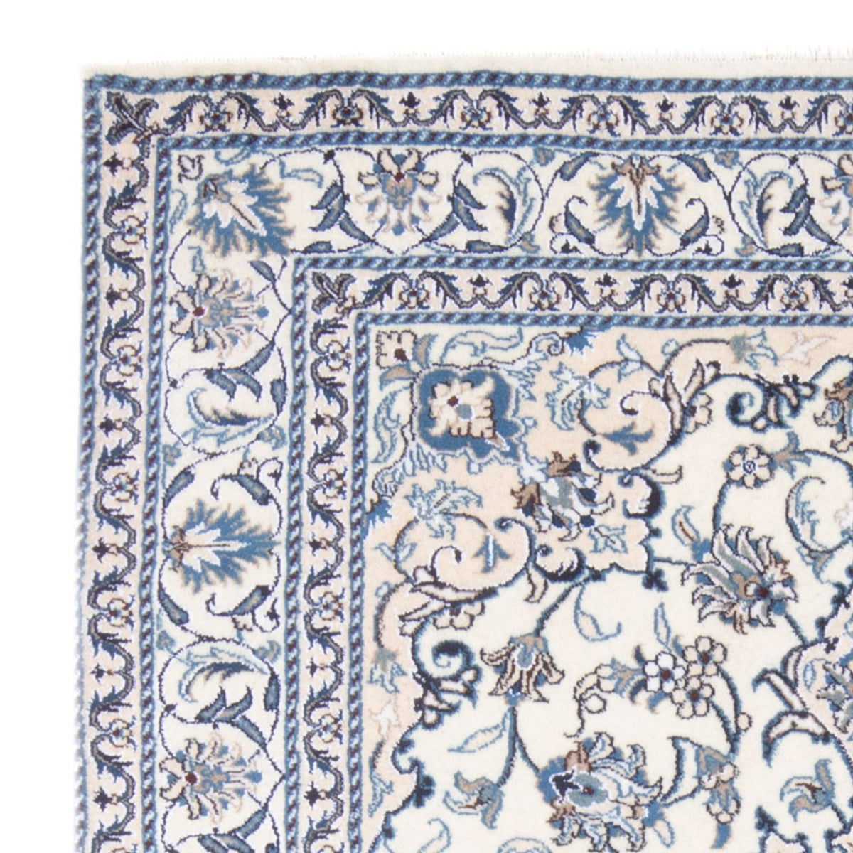 Tapis persan - Nain - Royal - 202 x 147 cm - crème