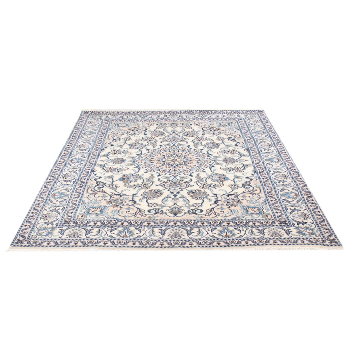 Tapis persan - Nain - Royal - 202 x 147 cm - crème