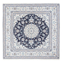 Tapis persan - Nain carré  - 200 x 196 cm - bleu foncé