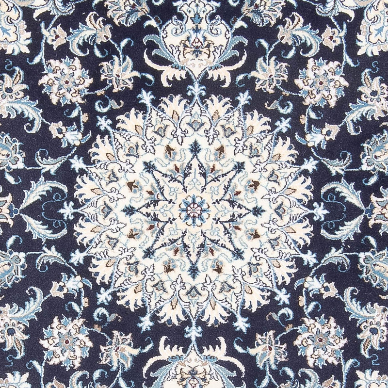 Tapis persan - Nain carré  - 200 x 196 cm - bleu foncé