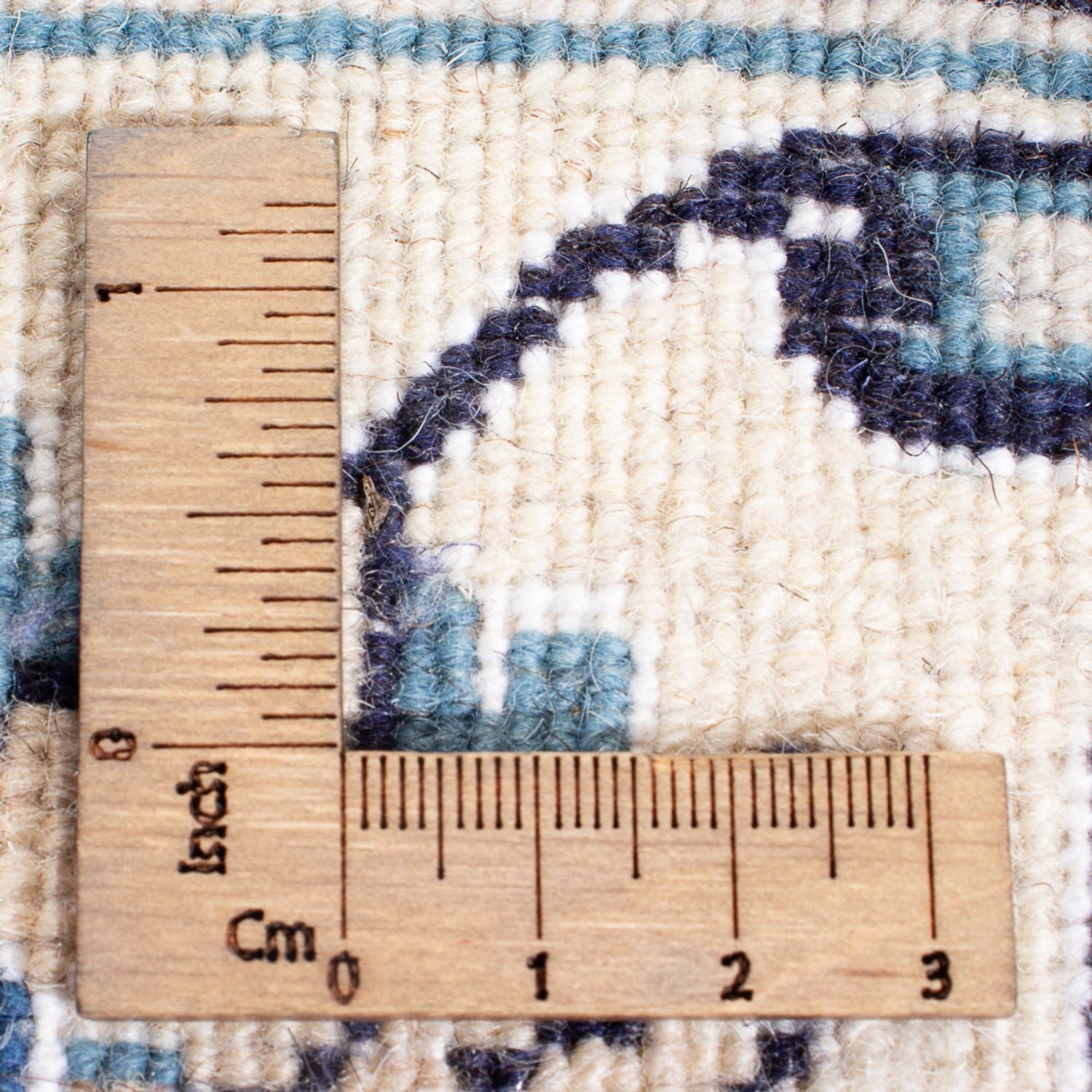 Tapis persan - Nain carré  - 200 x 196 cm - bleu foncé