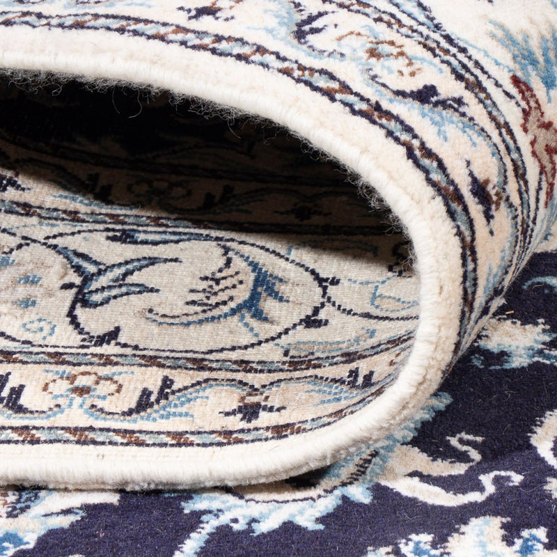 Tapis persan - Nain - 249 x 166 cm - bleu foncé