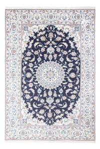 Tapis persan - Nain - 295 x 203 cm - bleu foncé