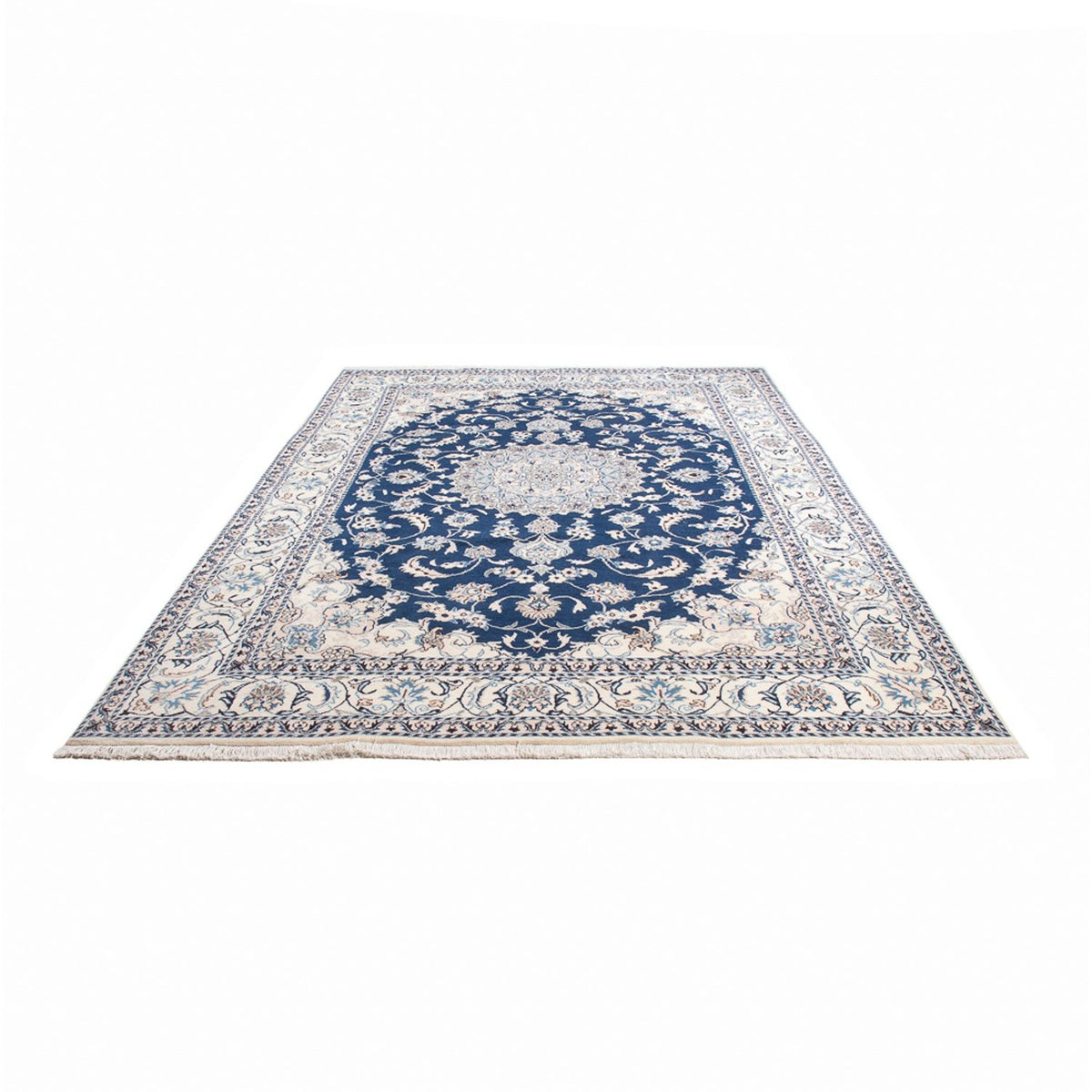 Tapis persan - Nain - 296 x 196 cm - bleu