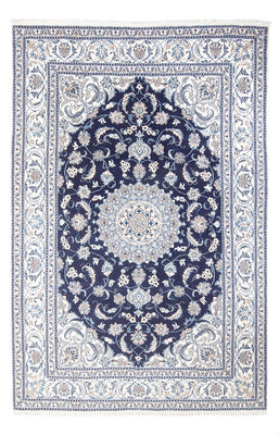 Tapis persan - Nain - 293 x 201 cm - bleu foncé