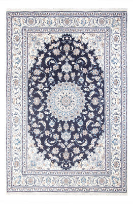 Tapis persan - Nain - 302 x 194 cm - bleu foncé