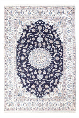 Tapis persan - Nain - 298 x 195 cm - bleu foncé