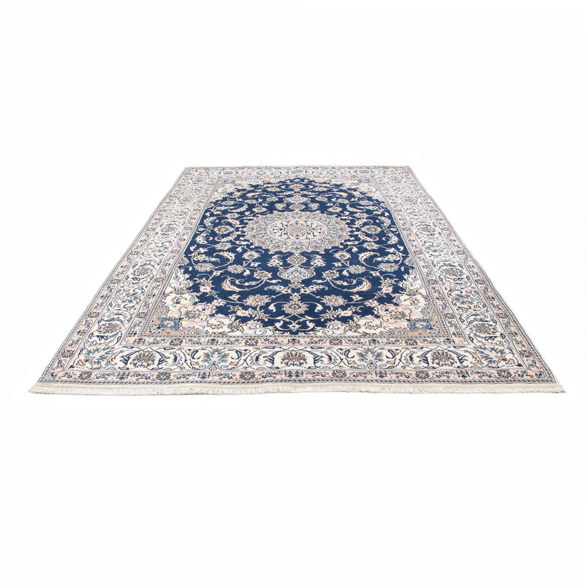 Tapis persan - Nain - 303 x 197 cm - bleu