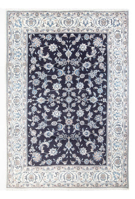 Tapis persan - Nain - 292 x 198 cm - bleu foncé