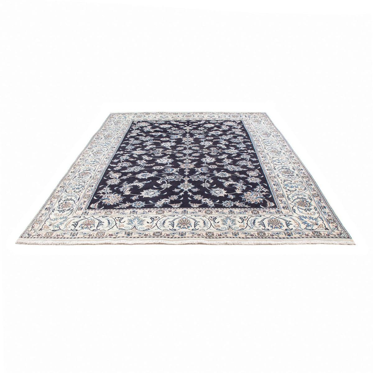 Tapis persan - Nain - 292 x 198 cm - bleu foncé