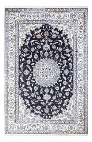 Tapis persan - Nain - 295 x 191 cm - bleu foncé