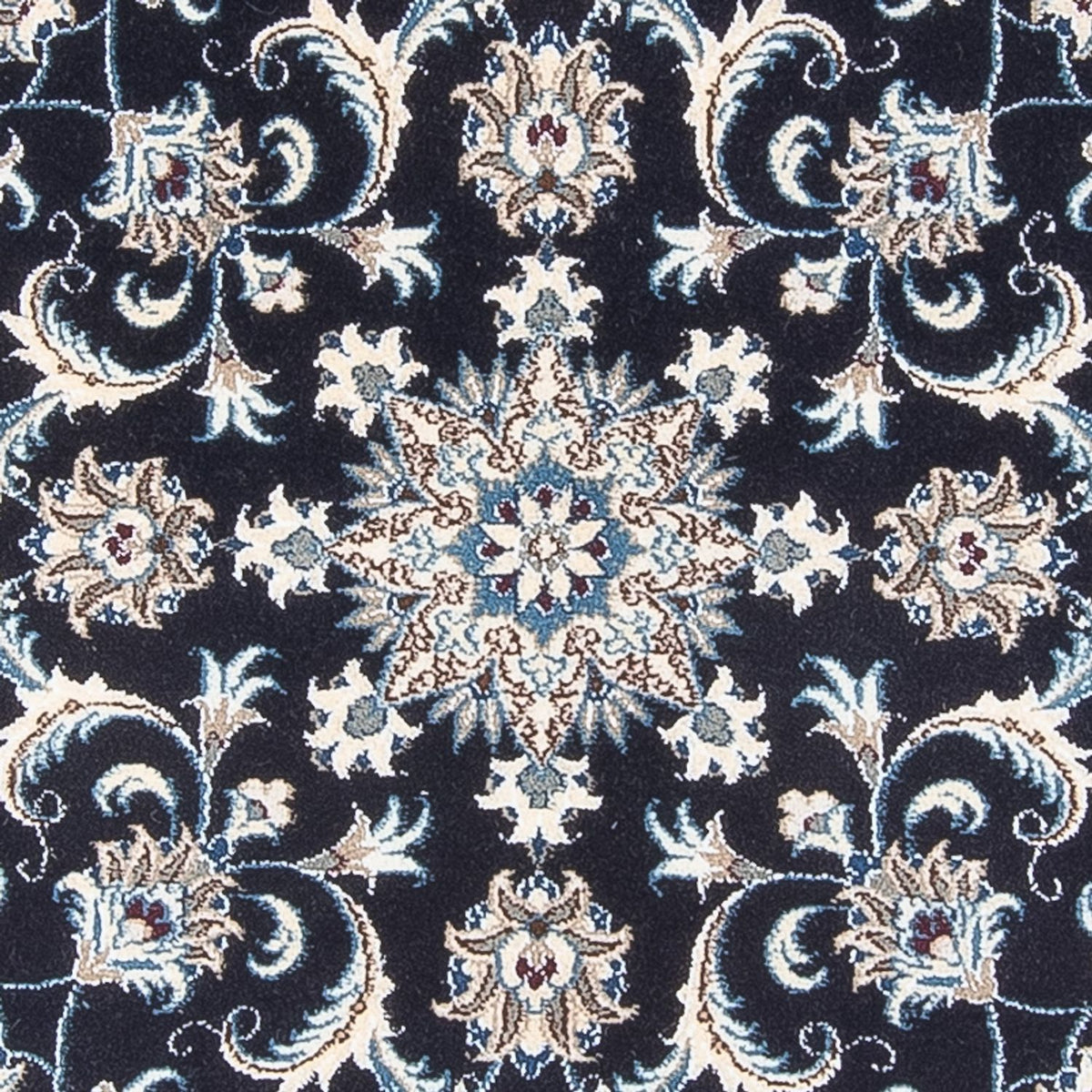 Tapis persan - Nain ronde  - 150 x 150 cm - bleu foncé