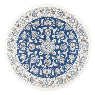 Tapis persan - Nain ronde  - 150 x 150 cm - bleu