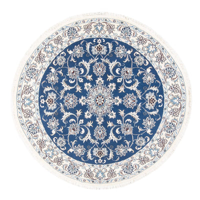 Tapis persan - Nain ronde  - 150 x 150 cm - bleu