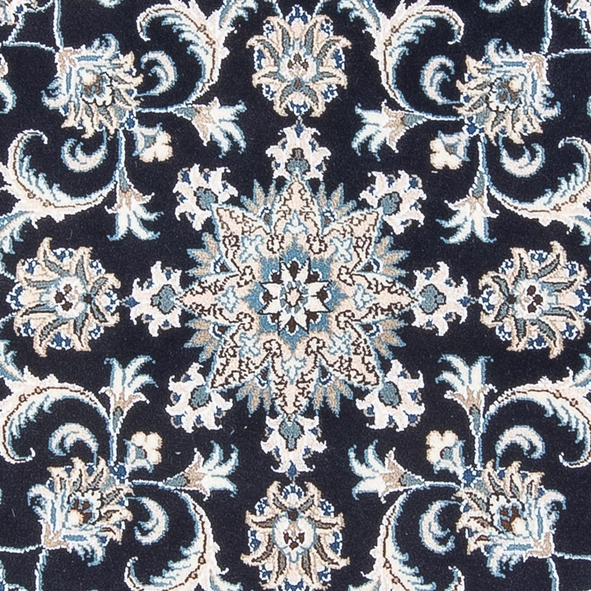 Tapis persan - Nain ronde  - 150 x 150 cm - bleu foncé