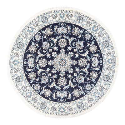 Tapis persan - Nain ronde  - 150 x 150 cm - bleu foncé