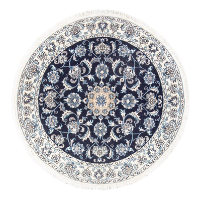 Tapis persan - Nain ronde  - 150 x 150 cm - bleu foncé