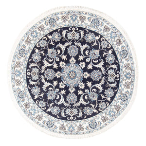 Tapis persan - Nain ronde  - 150 x 150 cm - bleu foncé