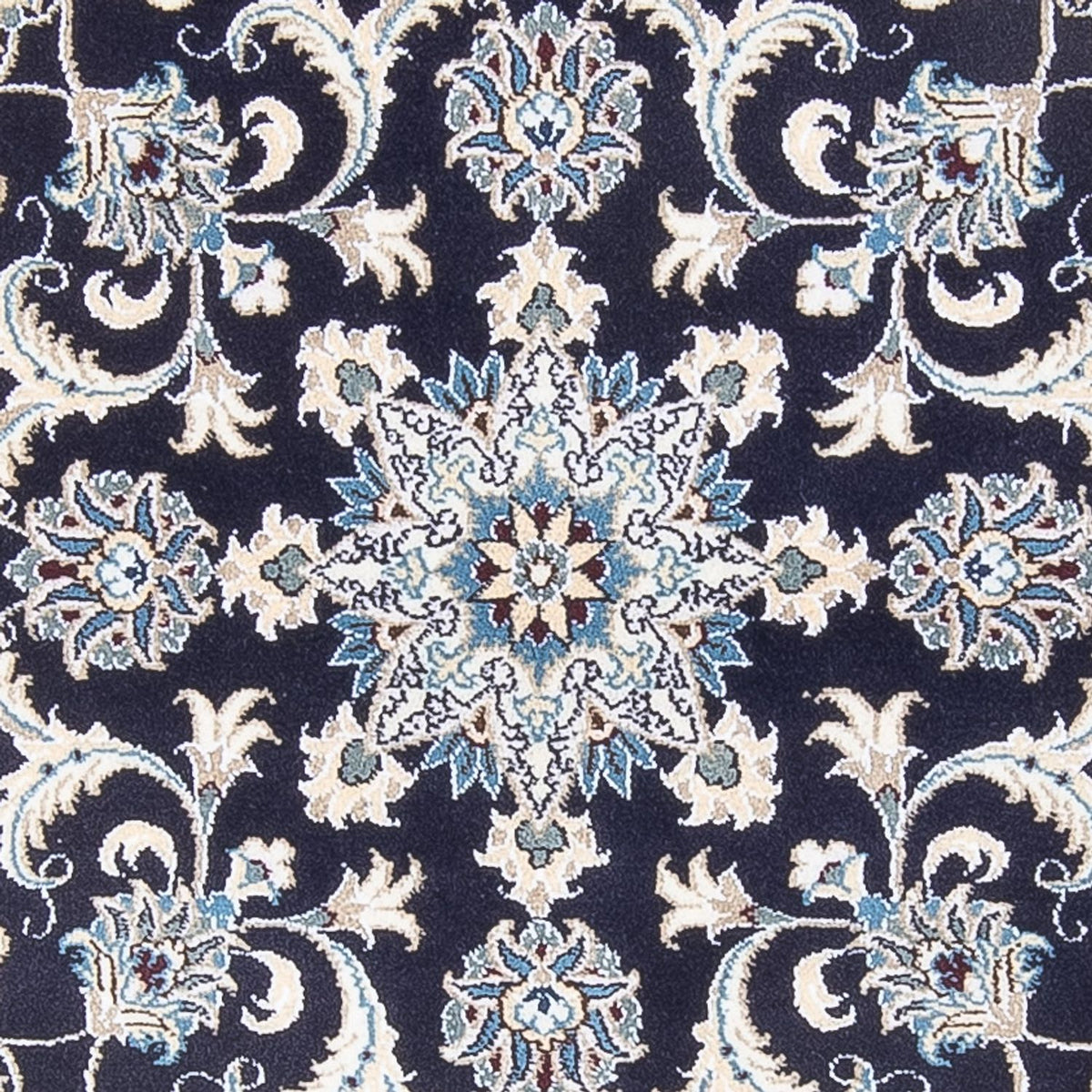 Tapis persan - Nain ronde  - 150 x 150 cm - bleu foncé