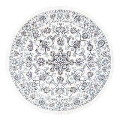 Tapis persan - Nain ronde  - 150 x 150 cm - crème