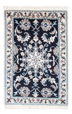Tapis persan - Nain - Royal - 90 x 60 cm - bleu foncé