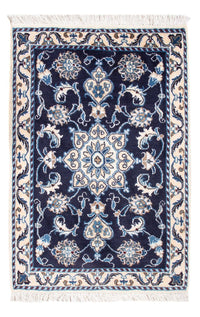 Tapis persan - Nain - Royal - 90 x 60 cm - bleu foncé