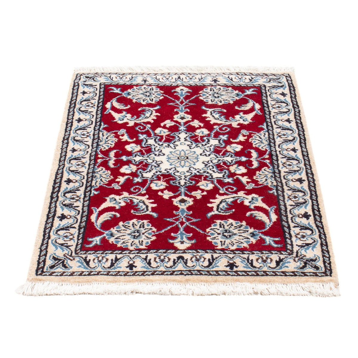 Tapis persan - Nain - Royal - 90 x 60 cm - rouge