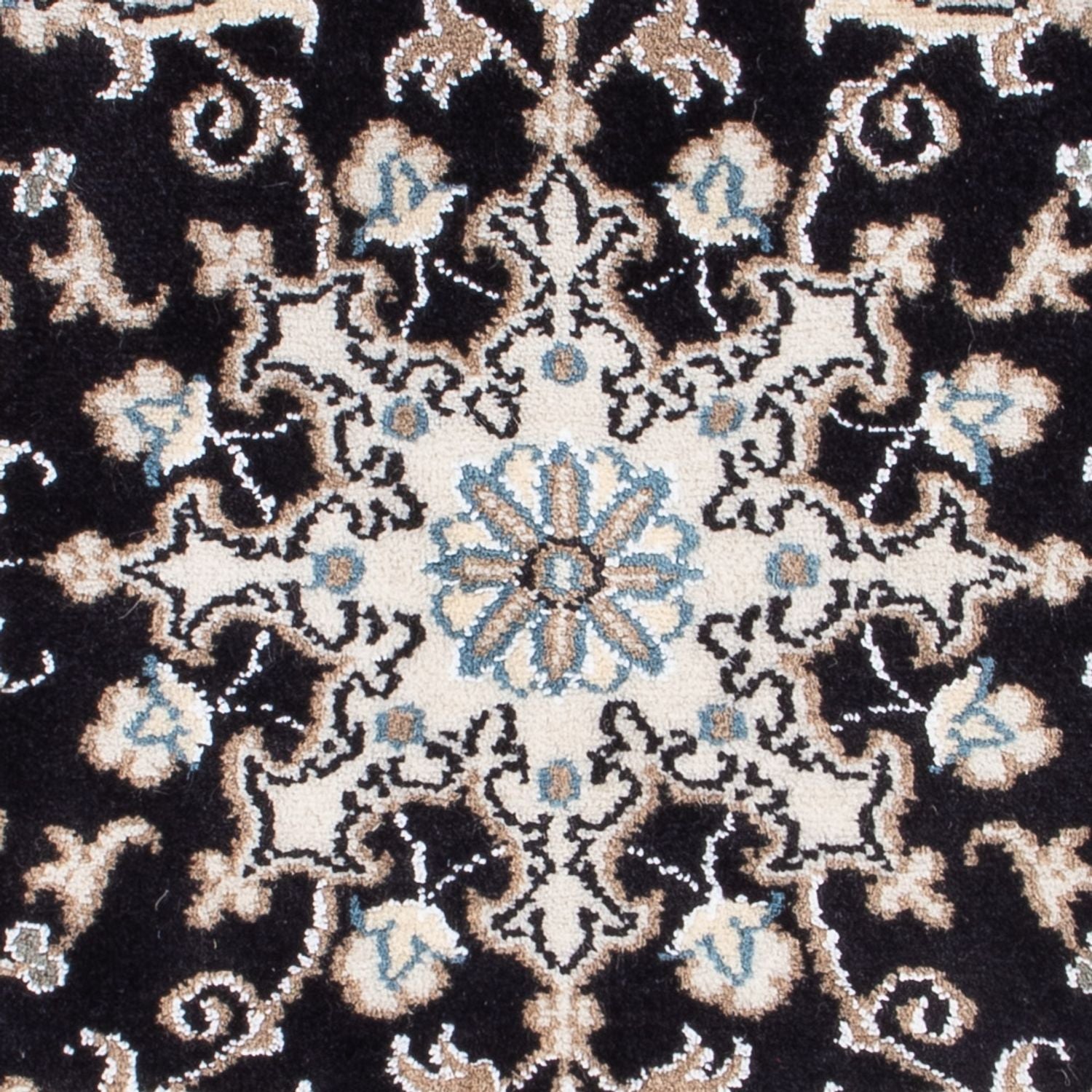 Tapis persan - Nain - Royal - 90 x 60 cm - bleu foncé