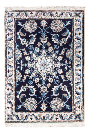 Tapis persan - Nain - Royal - 90 x 60 cm - bleu foncé
