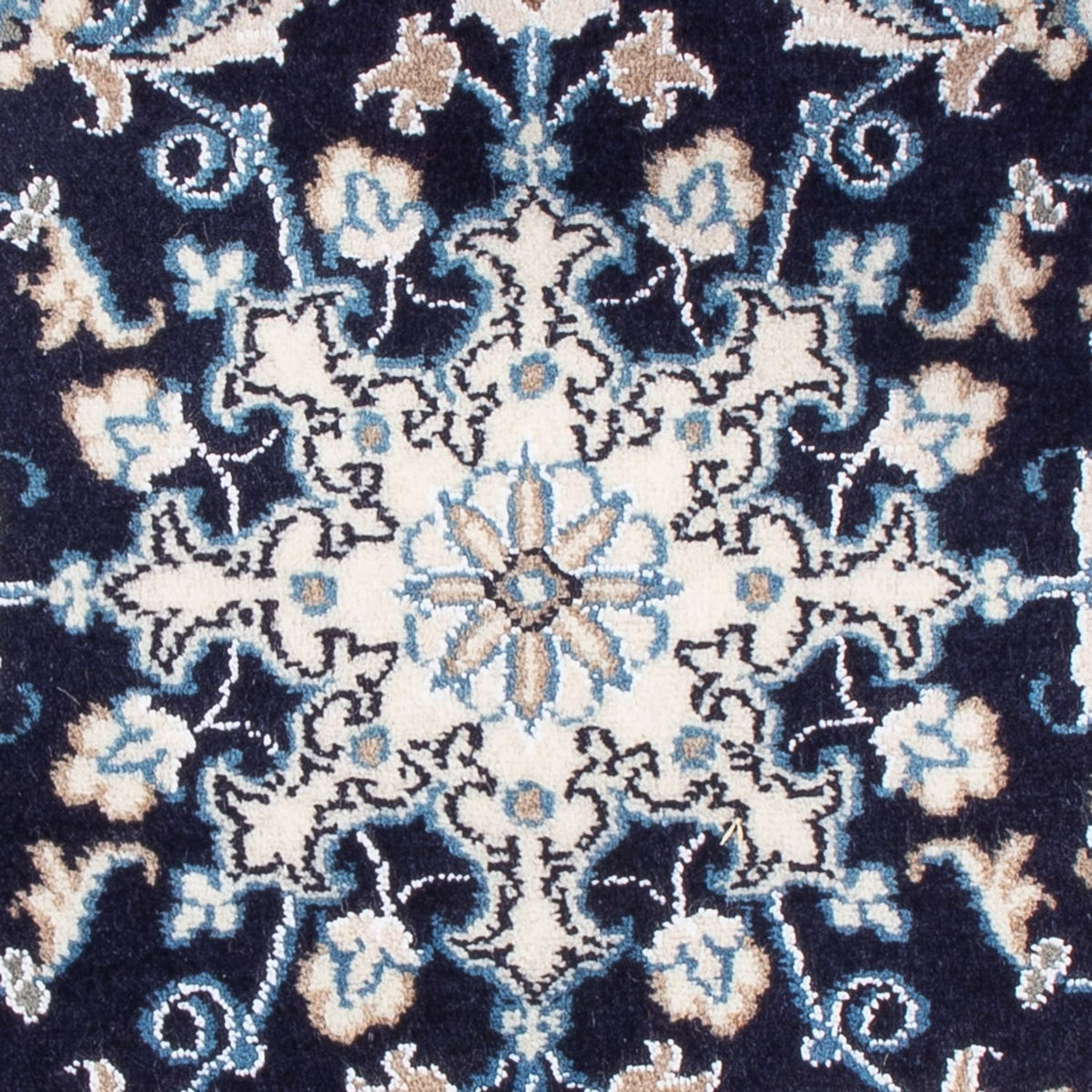 Tapis persan - Nain - Royal - 90 x 60 cm - bleu foncé