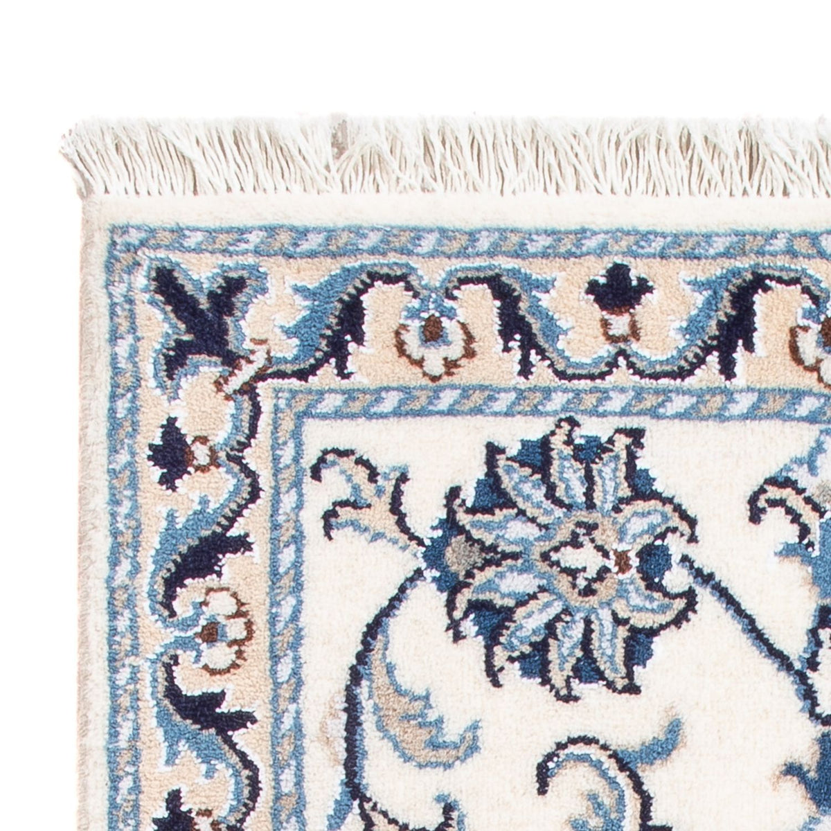 Tapis persan - Nain - Royal - 90 x 60 cm - crème