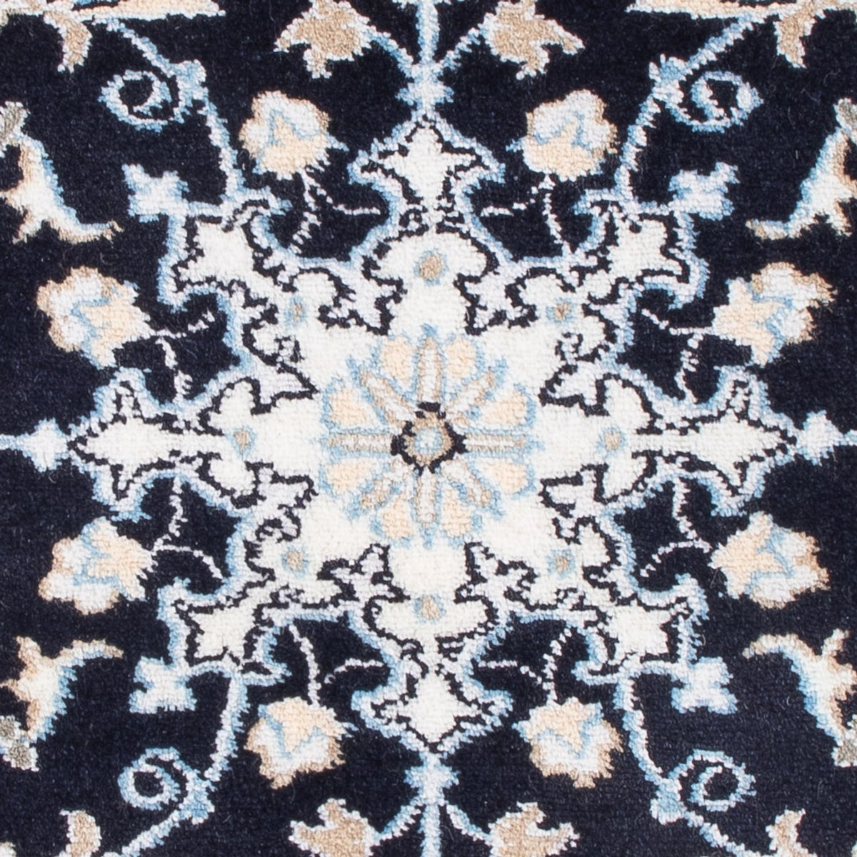 Tapis persan - Nain - Royal - 90 x 60 cm - bleu foncé