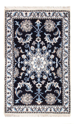 Tapis persan - Nain - Royal - 90 x 60 cm - bleu foncé