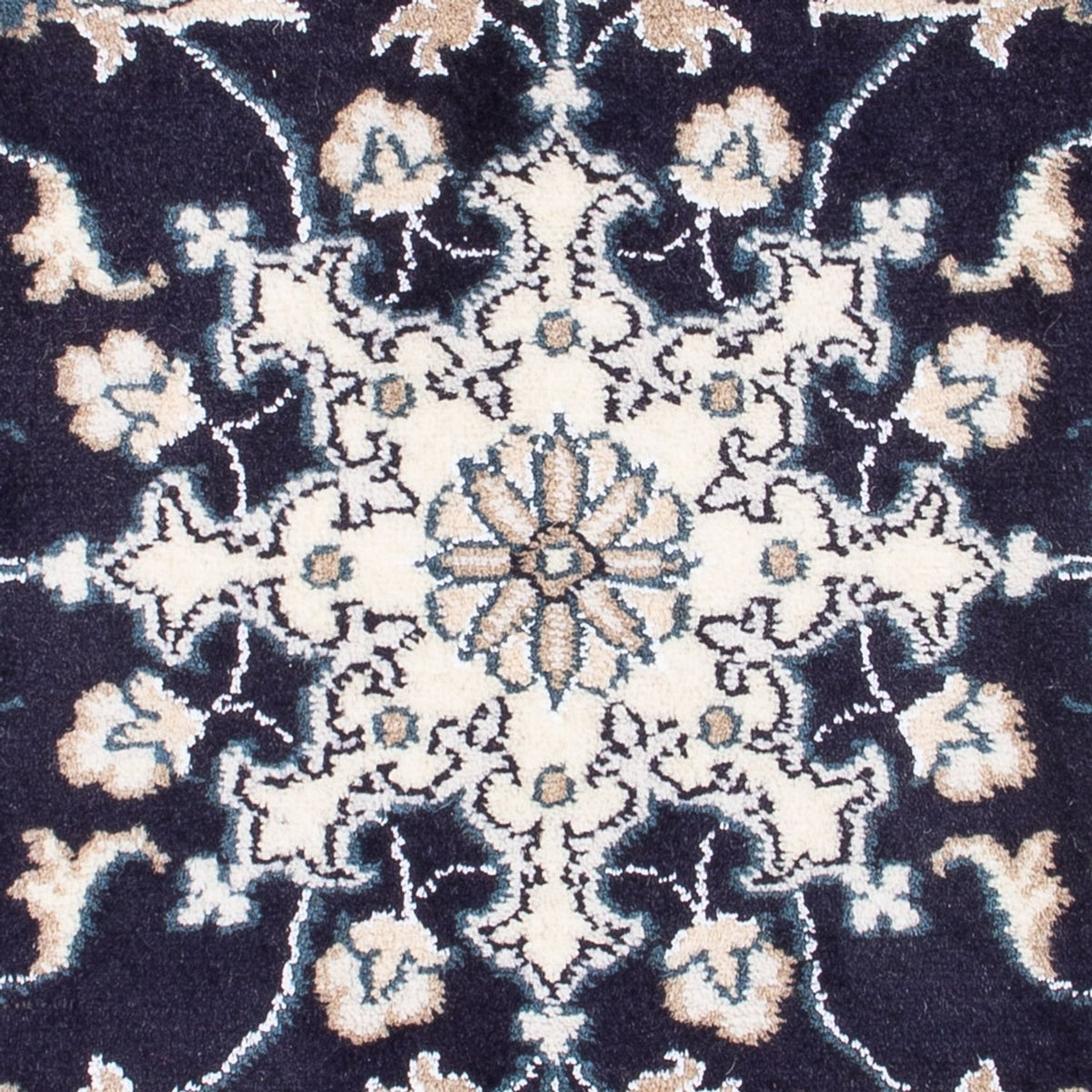 Tapis persan - Nain - Royal - 90 x 60 cm - bleu foncé