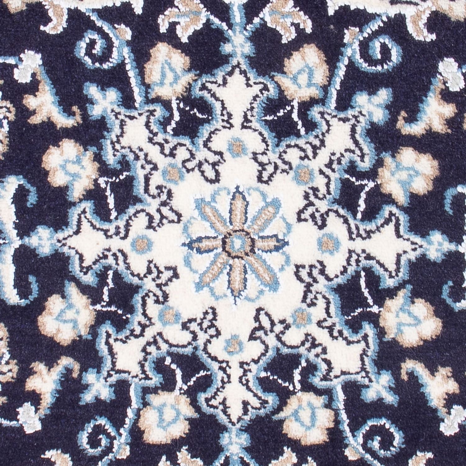 Tapis persan - Nain - Royal - 90 x 60 cm - bleu foncé