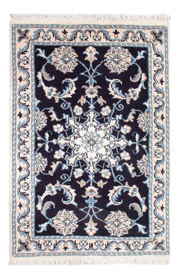 Tapis persan - Nain - Royal - 90 x 60 cm - bleu foncé