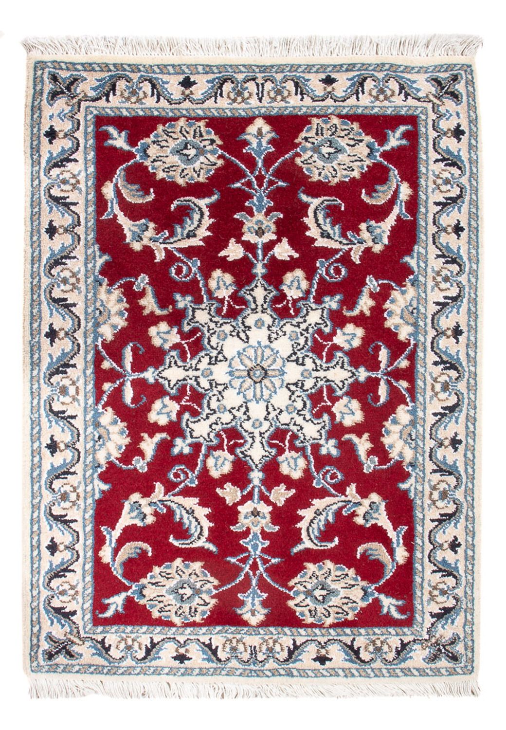 Tapis persan - Nain - Royal - 90 x 60 cm - rouge