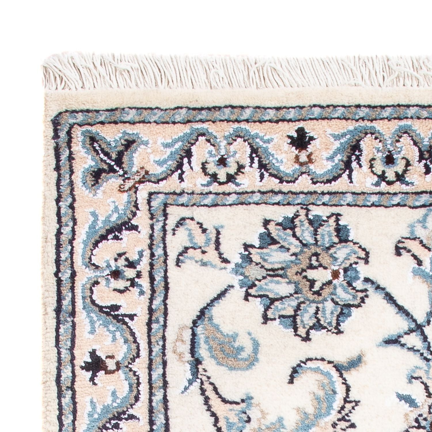 Tapis persan - Nain - Royal - 90 x 60 cm - crème