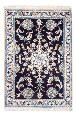Tapis persan - Nain - Royal - 90 x 60 cm - bleu foncé