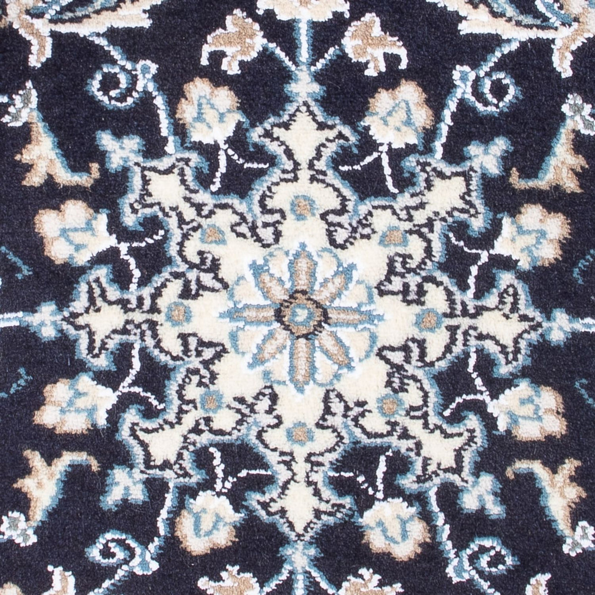Tapis persan - Nain - Royal - 90 x 60 cm - bleu foncé