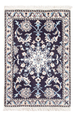 Tapis persan - Nain - Royal - 90 x 60 cm - bleu foncé