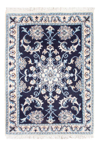 Tapis persan - Nain - Royal - 90 x 60 cm - bleu foncé